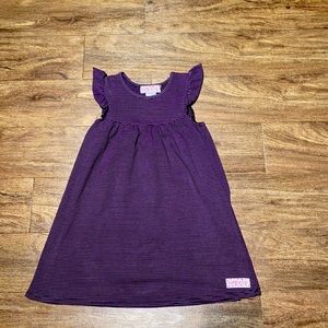 Purple and Black Ruffle Girl Dress